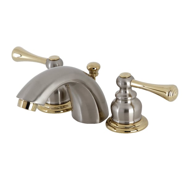 KB949BL Mini-Widespread Bathroom Faucet, Brushed Nickel/Polished Brass